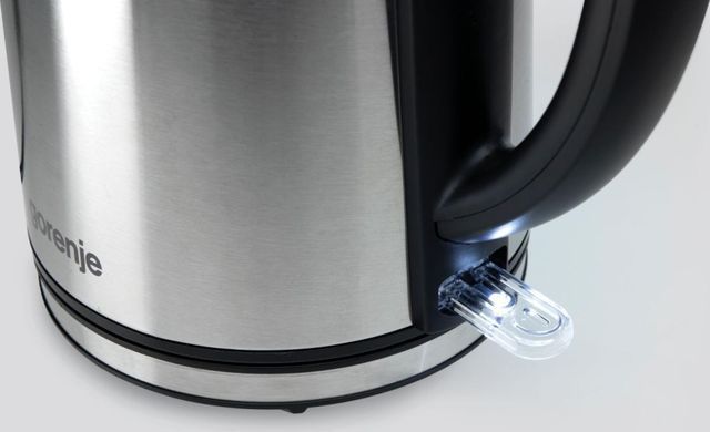 Gorenje Електрочайник, 1,5л, подвійні стінки, Strix контроль, нерж. K15DWS фото