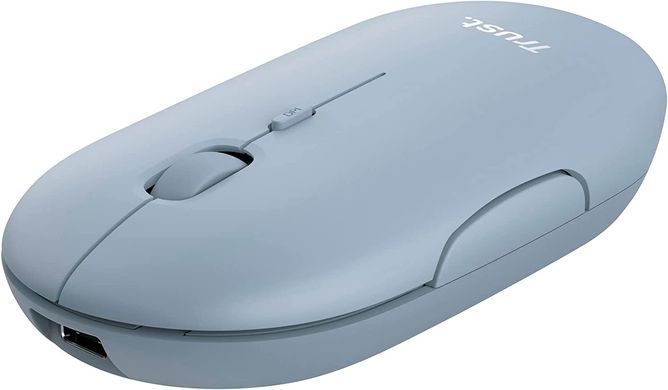 Миша Trust Puck Rechargeable Ultra-Thin BT WL Silent Blue 24126_TRUST фото