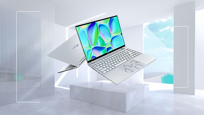 Ноутбук AERO 14.0 QHD+ OLED 90Hz, Intel i7-13700H, 16GB, F1TB, NVD4050-6, W11, сріблястий AERO_14_BMF-72KZBB4SO фото