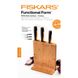 Набір ножів Fiskars Functional Form з бамбуковою підставкою, 3 шт 3 - магазин Coolbaba Toys