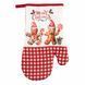 ARDESTO Набір прихваток для кухні Christmas Gingerbread 18х20см, 18х30см, 100% поліестер (верх), 100% бавовна (низ), червоний