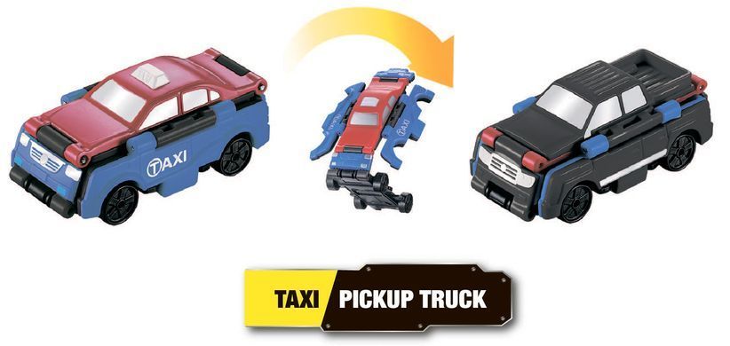 Flip Cars Машинка-трансформер 2 в 1 Такси и Пикап EU463875-09 фото