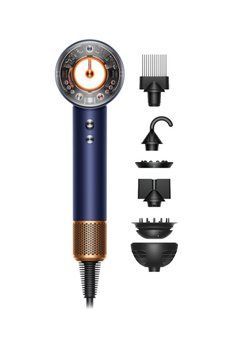 Dyson Фен Dyson HD16 Supersonic Nural Prussian Blue/Rich Copper, 1600Вт, 3 режими, 5 насадок, іонізація, хол. обдув, синій 122701-01 фото