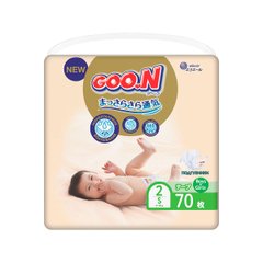 Підгузки GOO.N Premium Soft для дітей 4-8 кг (розмір 2(S), на липучках, унісекс, 70 шт) - купити в інтернет-магазині Coolbaba Toys