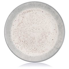 ARDESTO Тарелка обеденная Siena, 27см, фарфор, бело-серый AR2927SW фото