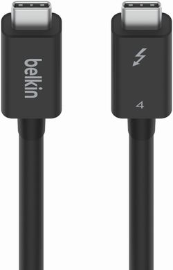 Кабель заряджання/синхронізації Belkin USB-С > USB-C, 2м, 100Вт, Thunderbolt 4, 40Гбс, чорний INZ002BT2MBK фото