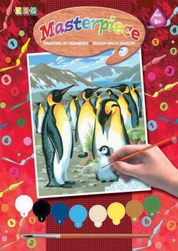 Набор для творчества Sequin Art PAINTING BY NUMBERS JUNIOR Пингвины SA0033 фото