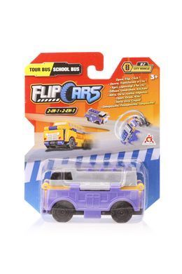 Flip Cars Машинка-трансформер 2 в 1 Туристический и Школьный автобус EU463875-10 фото
