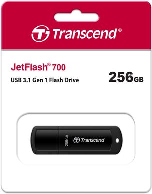 Transcend Накопитель 256GB USB 3.1 Type-A JetFlash 700 Черный TS256GJF700 фото
