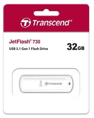 Transcend Накопичувач 32GB USB 3.1 Type-A JetFlash 730 White TS32GJF730 фото
