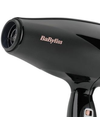 BaByliss Фен Air Power Pro, 2300Вт, режимов-3, дифузор, иониз-я, хол. обдув, керамика, черно-розовый 6716DE фото