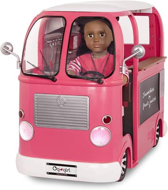 Транспорт для ляльок Our Generation Продуктовий фургон рожевий BD37969Z фото