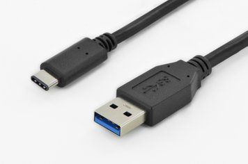 Digitus USB 3.0 (AM/Type-C) 1.0m, black AK-300136-010-S фото