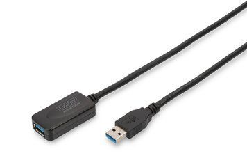 Digitus Подовжувач USB 3.0 Active Cable, A/M-A/F, 5м, чорний DA-73104 фото