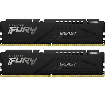 Kingston Пам'ять ПК DDR5 32GB KIT (16GBx2) 6400 FURY Beast Black EXPO KF564C32BBEK2-32 фото