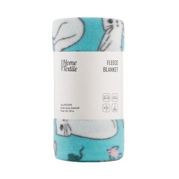 ARDESTO Плед Ardesto Fleece 130x160см, 100% поліестер, котики, блакитний