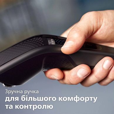 Philips Машинка для стрижки Series 7000, акум., роторный мотор, насадок-3, кейс,ножницы, расческа в компл., сталь, чорно-серый HC7650/15 фото