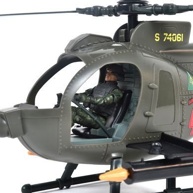 Игровой набор ELITE FORCE &mdash;МНОГОФУНКЦИОНАЛЬНЫЙ ВЕРТОЛЕТ MH-6 (вертолет, мотоцикл, фигурки, аксесс.) 101860 фото