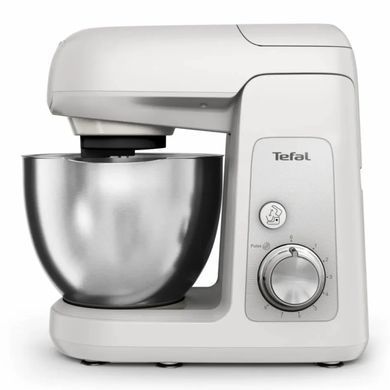Tefal Кухонная машина Bake Partner 1100Вт, чаша-металл, корпус-пластик, насадок-8, белый QB525B38 фото