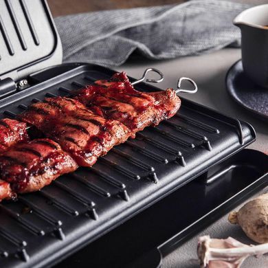 Russell Hobbs Гриль Foreman прижимний Fit Grill Large 2400Вт, темп. режимів-1, пластик, чорний 25820-56 фото