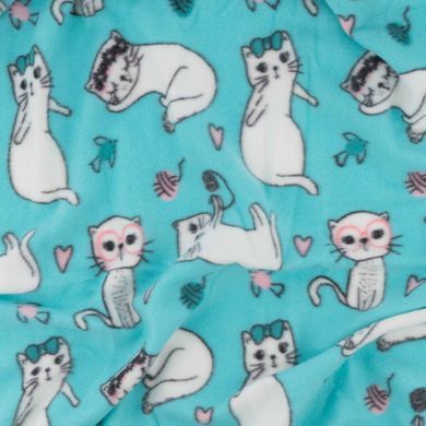 ARDESTO Плед Ardesto Fleece 130x160см, 100% поліестер, котики, блакитний