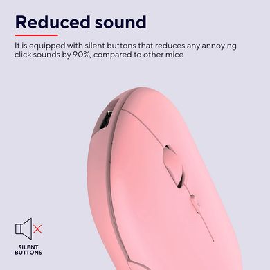 Миша Trust Puck Rechargeable Ultra-Thin BT WL Silent Pink 24125_TRUST фото