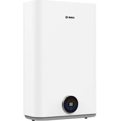 Bosch Водонагрівач електр. BOSCH плаский слім Tronic 5500iT, 100л, 1.5кВт, ун. монтаж, електр. кер-ння, Wi-Fi, B, білий