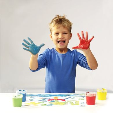 Пальчиковые краски - МОИ ПЕРВЫЕ РИСУНКИ (4 цвета, в пластиковых баночках) 0305S фото