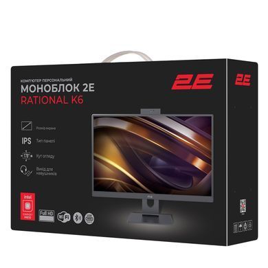 2E Комп'ютер персональний моноблок 2E Rational K6 23.8" FHD IPS Intel i3-12100, 16Gb, F256GB, UMA, H610, K6.610, 120W, FreeDos, чорний 2E-K6.V2.12 фото