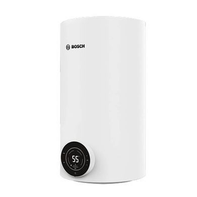 Bosch Водонагреватель электр. круглый слим Tronic 4000T, 30л, 1,5кВт, сухой тэн, вертикальный монтаж, электр. упр-ние, A, белый