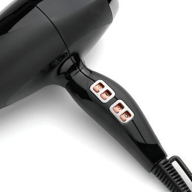 BaByliss Фен Air Power Pro, 2300Вт, режимов-3, дифузор, иониз-я, хол. обдув, керамика, черно-розовый 6716DE фото