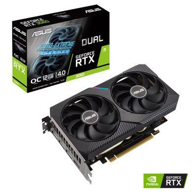 ASUS Видеокарта GeForce RTX 3060 12GB GDDR6 DUAL OC V2 DUAL-RTX3060-O12G-V2 90YV0GB2-M0NA10 фото