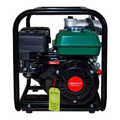 ZENIT Мотопомпа бензинова ЗМП-80 v2.0, 60м3/г (1000л/хв), 6.5к.с, 25кг 853424 фото