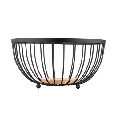 ARDESTO Кошик Midori 25х25х13см, металл, дерево, чорний AR0904B фото