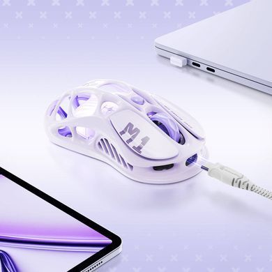 GravaStar Мышь Mercury M1 Pro, корпус из магниевого сплава, BT/WL/USB-A, RGB, лавандово-фиолетовая GRAVASTARM1PRO_PL фото