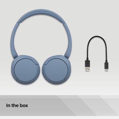 Sony Навушники On-ear WH-CH520 BT 5.2, SBC, AAC, Wireless, Mic, Синій WHCH520L.CE7 фото