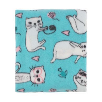 ARDESTO Плед Ardesto Fleece 130x160см, 100% поліестер, котики, блакитний