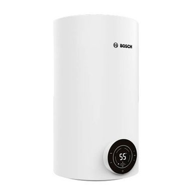 Bosch Водонагреватель электр. круглый слим Tronic 4000T, 30л, 1,5кВт, сухой тэн, вертикальный монтаж, электр. упр-ние, A, белый