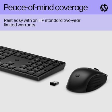 HP Комплект клавіатура та миша НР 650, WL, EN/UK, чорний 4R013AA фото