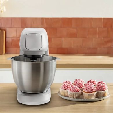 Tefal Кухонная машина Bake Partner 1100Вт, чаша-металл, корпус-пластик, насадок-8, белый QB525B38 фото