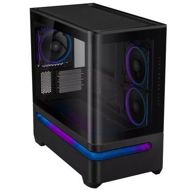 ASUS Корпус Prime AP202 Tempered Glas ARGB, без БЖ, 2xUSB3.2, 1xUSB Type-C, Tempered Glass side, mATX, чорний 90DC00P0-B19000 90DC00P0-B19000 фото