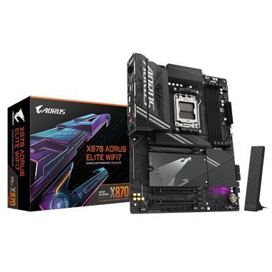Gigabyte Материнская плата X870 A ELITE WIFI7 sAM5 X870 4xDDR5 M.2 HDMI ATX X870_A_ELITE_WIFI7 фото