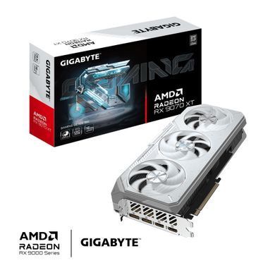 Gigabyte Видеокарта Radeon RX 9070 XT 16GB GDDR6 GAMING OC ICE белый GV-R907XGAMINGOCICE-16GD фото