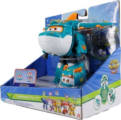 Super Wings Ігровий набір Transforming Тіно і улюбленець (Tino & Pet) EU770447 фото