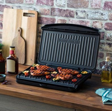 Russell Hobbs Гриль Foreman прижимний Fit Grill Large 2400Вт, темп. режимів-1, пластик, чорний 25820-56 фото