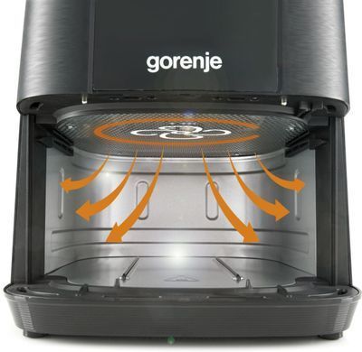 Gorenje Мультипіч 1350Вт, чаша-5.4л, сенсорне управл., 8 авто. программ, пластик+метал, чорний AF1350DWB фото
