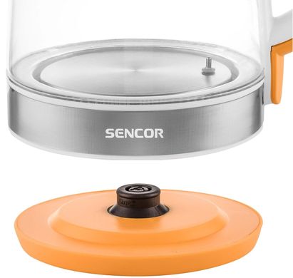 Электрочайник Sencor Series 2000, 2л, Strix, стекло, 5 темп.реж, оранжевый SWK2193OR фото