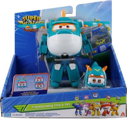 Super Wings Ігровий набір Transforming Тіно і улюбленець (Tino & Pet) EU770447 фото