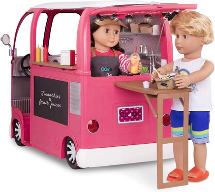 Транспорт для ляльок Our Generation Продуктовий фургон рожевий BD37969Z фото
