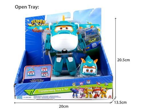 Super Wings Ігровий набір Transforming Тіно і улюбленець (Tino & Pet) EU770447 фото